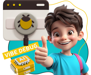 Тестирование & Vibe Debug. Охотники за багами - КИБЕРшкола программирования для детей, компьютерные курсы для школьников, начинающих и подростков - KIBERone г. Раменки