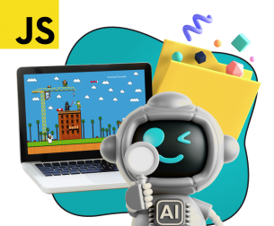 Язык программирования JavaScript + AI. Проектное обучение + геймификация + AI-помощники - КИБЕРшкола программирования для детей, компьютерные курсы для школьников, начинающих и подростков - KIBERone г. Раменки